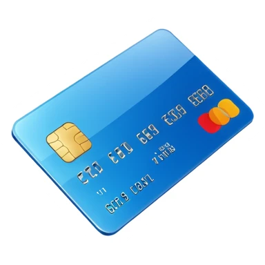 3D style credit card icon, no text sticker