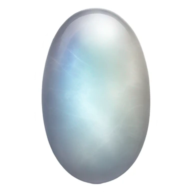 oval moonstone with a gray tint sticker