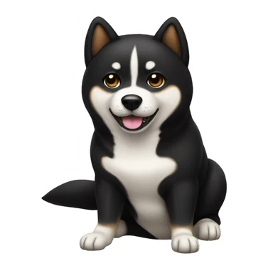 black shiba inu  sticker