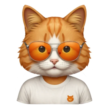 Cat with sunglasses with a shirt that reads suban sticker