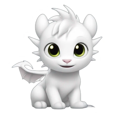 Luna (light fury) how to train your dragon sticker