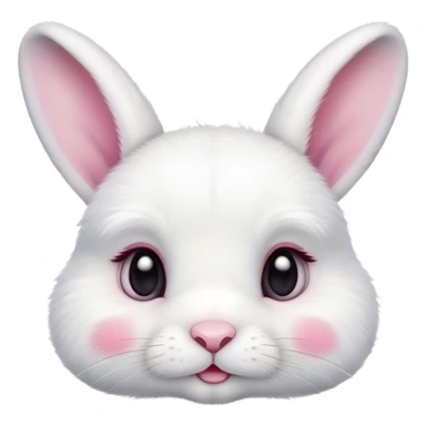 Cute baby White rabbit head sticker