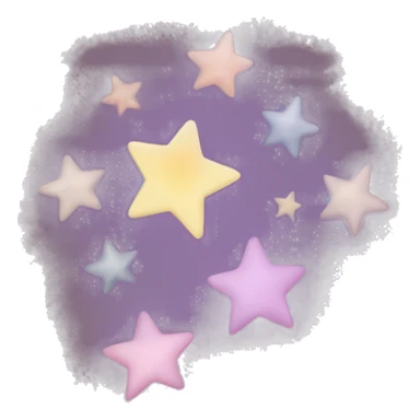 Three small, five-pointed stars grouped together. The stars have a slightly elongated shape, giving them a twinkling effect. They vary in size, with the largest star in the center and two smaller stars on either side.  sticker
