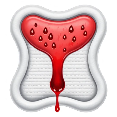 l with blood on it period pad sticker