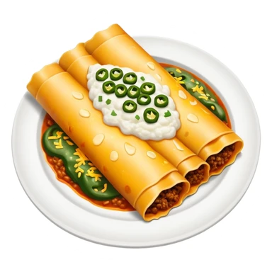 Beef enchiladas and poblano rice sticker