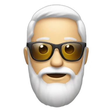 Wildlife photographer whith White beard and glasses sticker