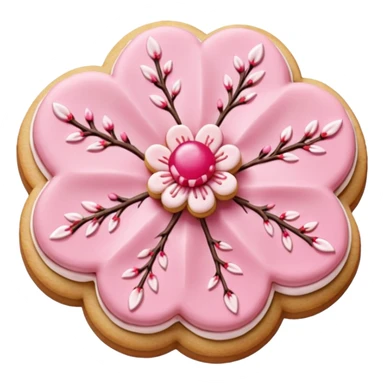 A Cherry blossom shaped cookie sticker