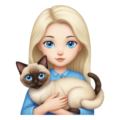 Girl holding a Siamese Cats sticker