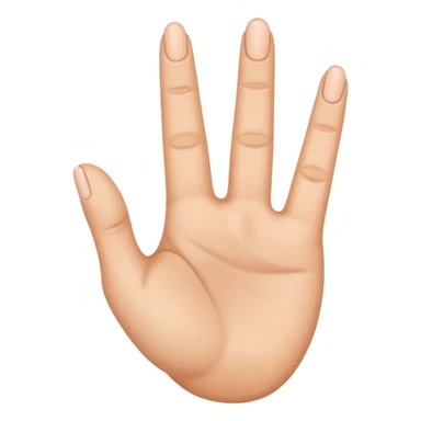 a hand with three fingers up and two fingers down  sticker