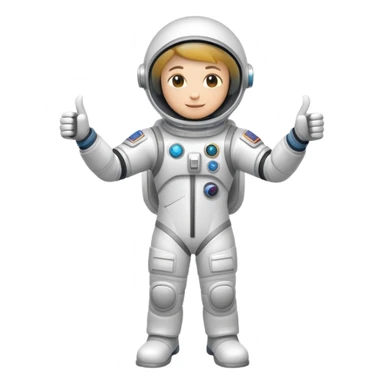 Thumbs up spacesuit sticker