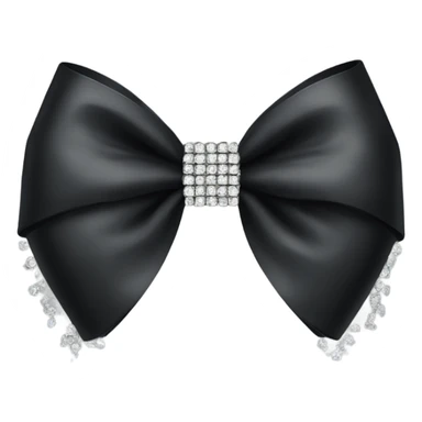 Elegant black bow with rhinestones  sticker