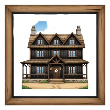 an inn with a big X on it sticker