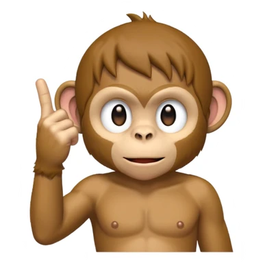 Monkey showing middle finger an saya fuck off in anime style sticker