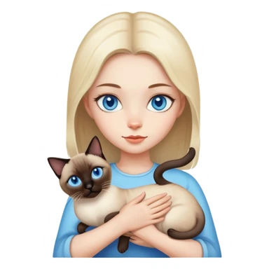 Girl holding a Siamese Cats sticker