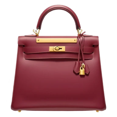hermes kelly burgundy color bag  sticker