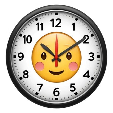 CLOCK SHOWING NOON sticker