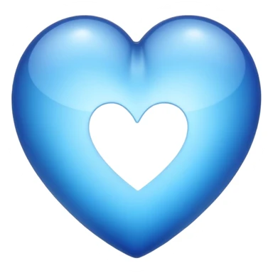 Corazón azul con moño blanco sticker