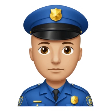 bald police sticker