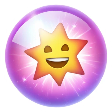 astral projection star inside a ball sticker