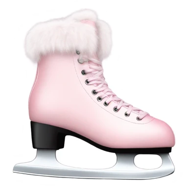 aesthetic pastel pink ice skates sticker