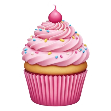 Cupcake with pink icing sticker