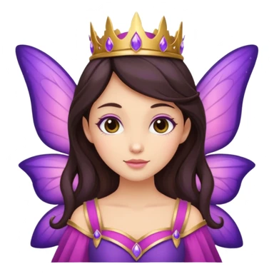 royal purple and pink buttery fairy brunette combined sticker
