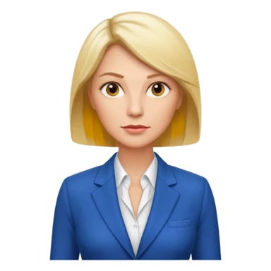 serious blond business woman in her forties sticker