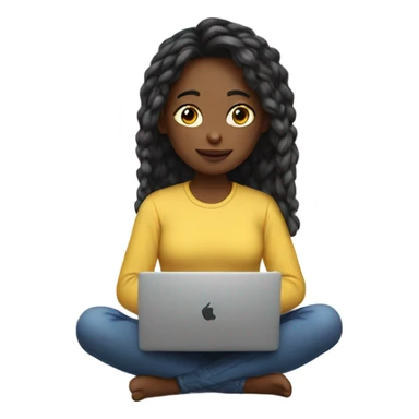 girl with laptop indoors sticker
