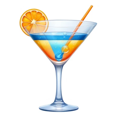 cocktail glass sticker