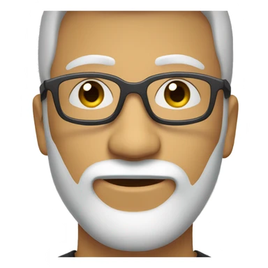 cara de hombre blanco con barba y gafas alegre sticker