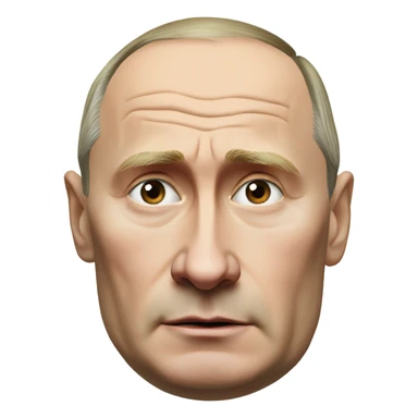 sad putin photorealistic serious sticker