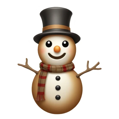 Light brown snowman sticker