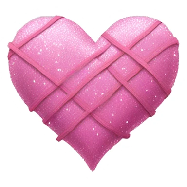 Pink sparkle heart multiple hearts with bandages sticker