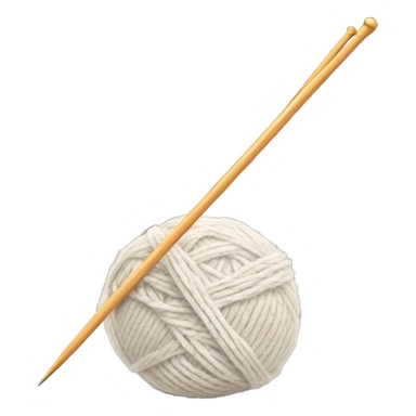 ball of yarn with knitting needles sticker
