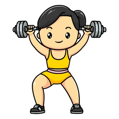 girl lifting a dumbbell sticker