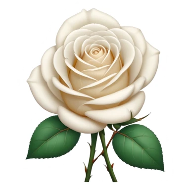 white rose, without green leaves, just flower sticker