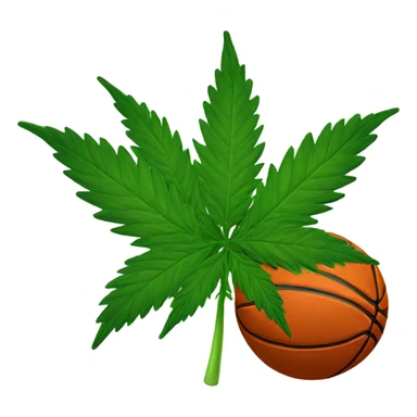 Marijuana plant basketball sticker