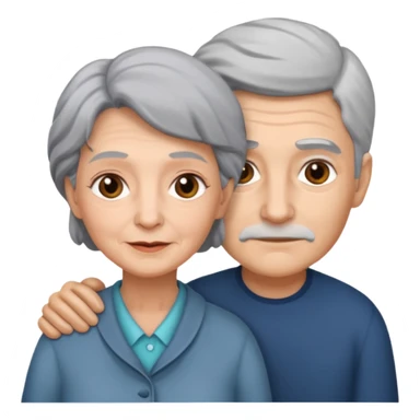 lo mismo que estas haciendo solo coloca alado de la abuela un hombre joven  sticker