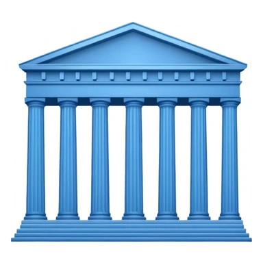 haz un emoji de un edificio griego en 3D, caricatura sticker