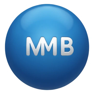 Blue Ball with MB written on it sticker