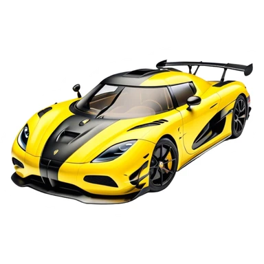 Koenigsegg Agera RS - Koenigsegg (Model Year: 2020) (Iconic colour: Yellow) sticker