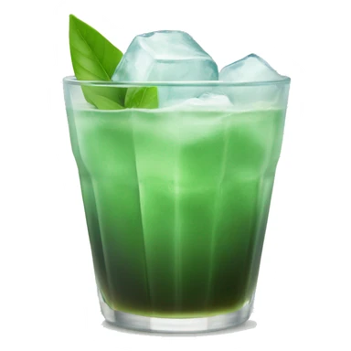 A glass of ice matcha sticker