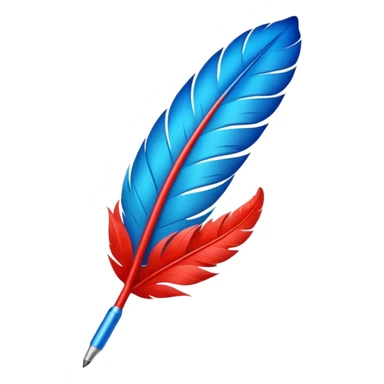 beija-flor com pluma toda azul e apenas o pé vermelho sticker