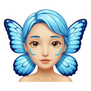 Watery water hydro butterfly with wet wings  sticker