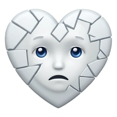 Sad broken heart  sticker