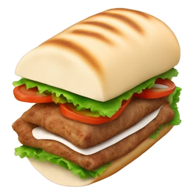 doner kebab with pita bead sticker