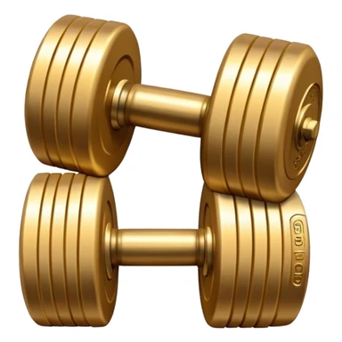 beige and gold dumbbells sticker