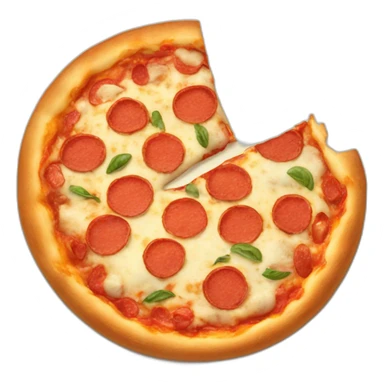 Pizzs with a face in it sticker