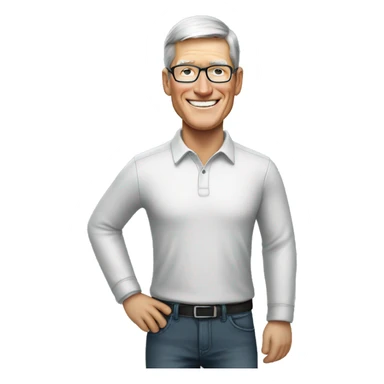 Tim Cook happy sticker