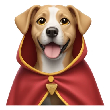 Dog wearing cape sticker